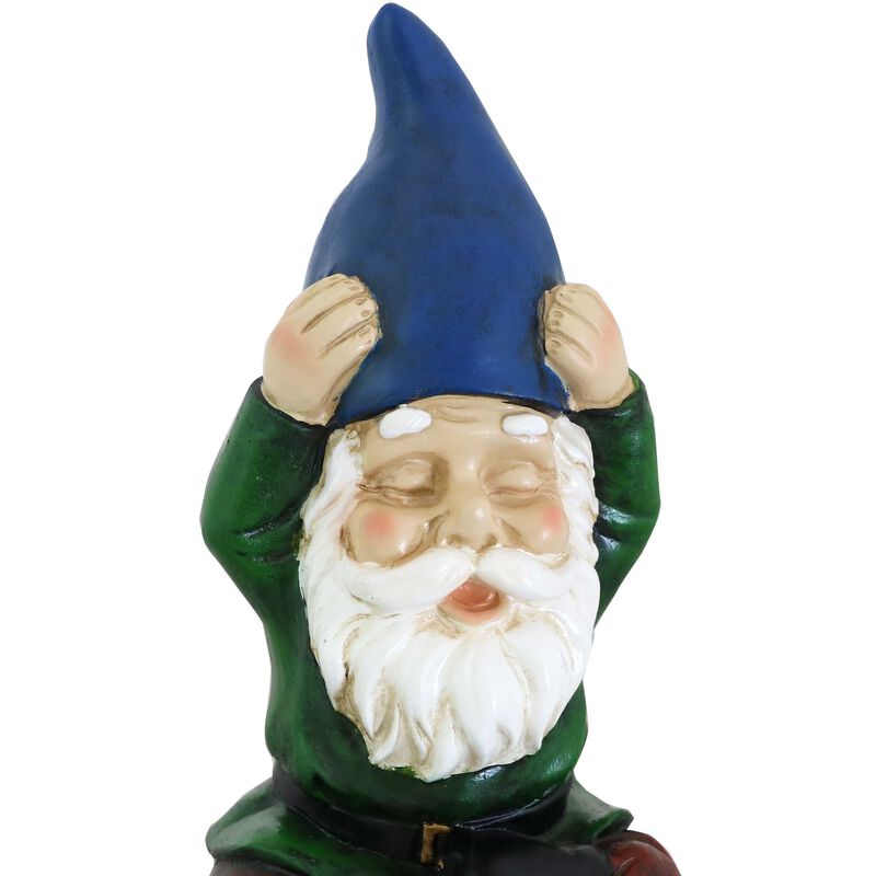 Sunnydaze Sage the Yoga Gnome Indoor/Outdoor Garden Statue - 11.75 in