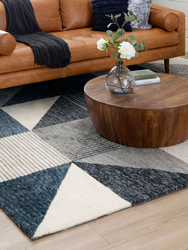 Bowen By Drew & Jonathan Home Oblique Blue 8' X 10' Rug