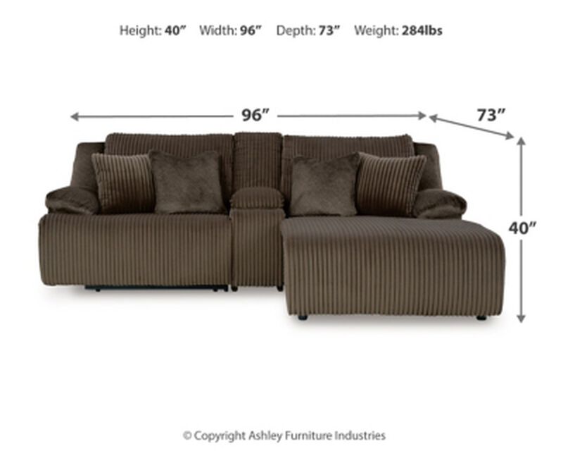 Top Tier 3PC Reclining Sectional Sofa
