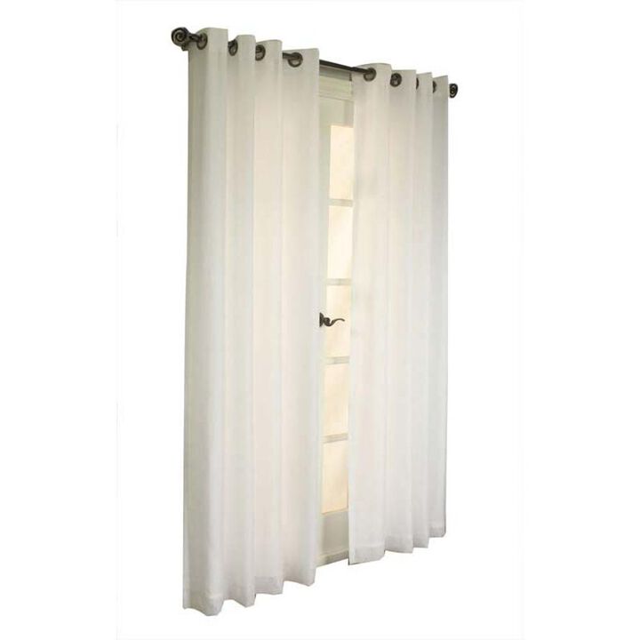 Commonwealth Thermavoile Rhapsody Lined European Voile Grommet Panel - 104x95" - White