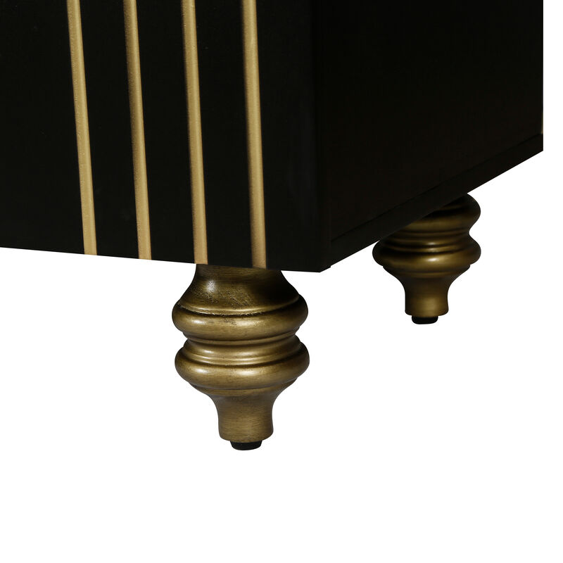 Merax Modern Fluted Sideboard Buffet Storage Cabinet