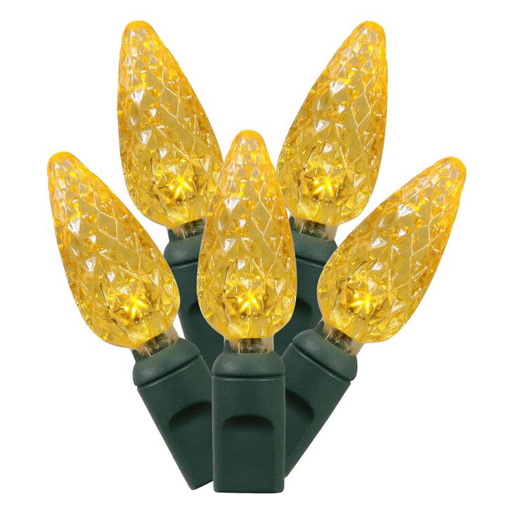 Vickerman  100Lt LED Bulb Yellow & Green Wire C6 End Connecting 4 in. x 34 ft. LED Bulb Vickerman  100Lt LED Bulb Yellow & Green Wire C6 End Connecting 4 in. x 34 ft. LED Bulb
