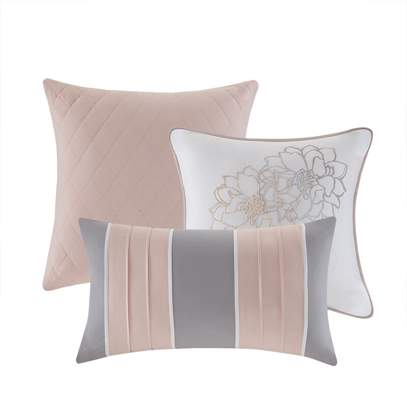 Gracie Mills Glenda 6-Piece Floral Printed Duvet Cover Set