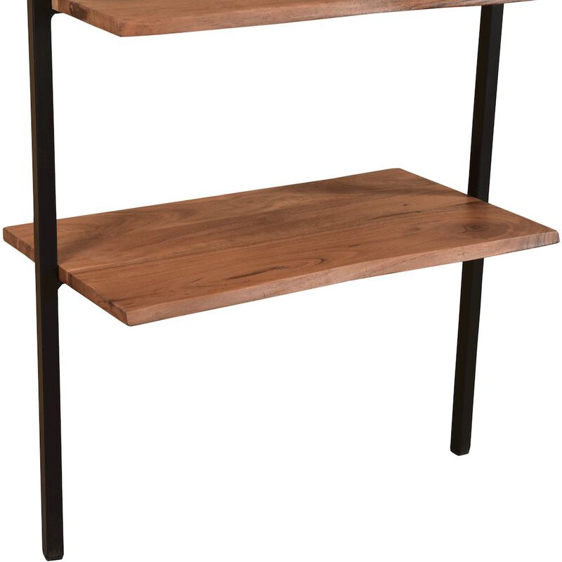 Taran Designs Oren Live Edge Solid Wood Bookshelf