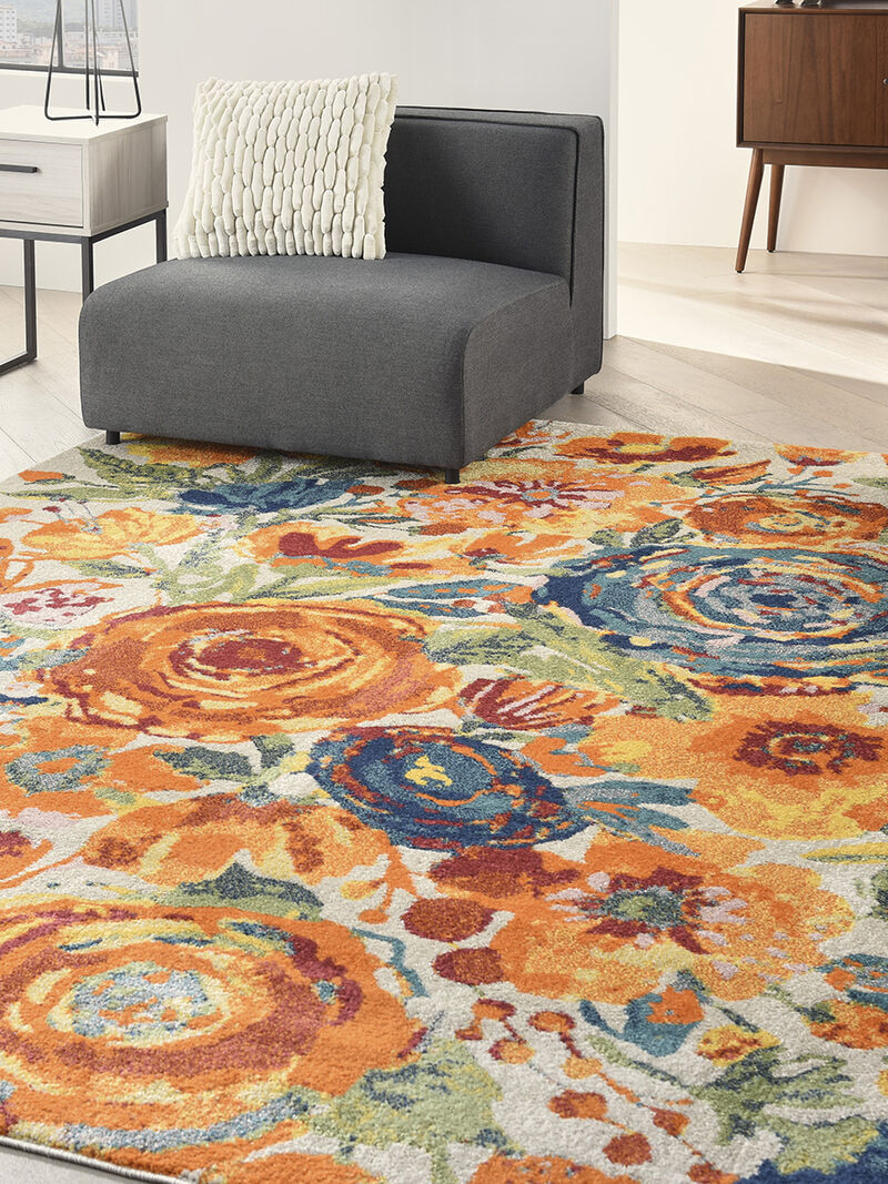 Allur ALR07 Ivory/Multicolor 4' x 6' Rug