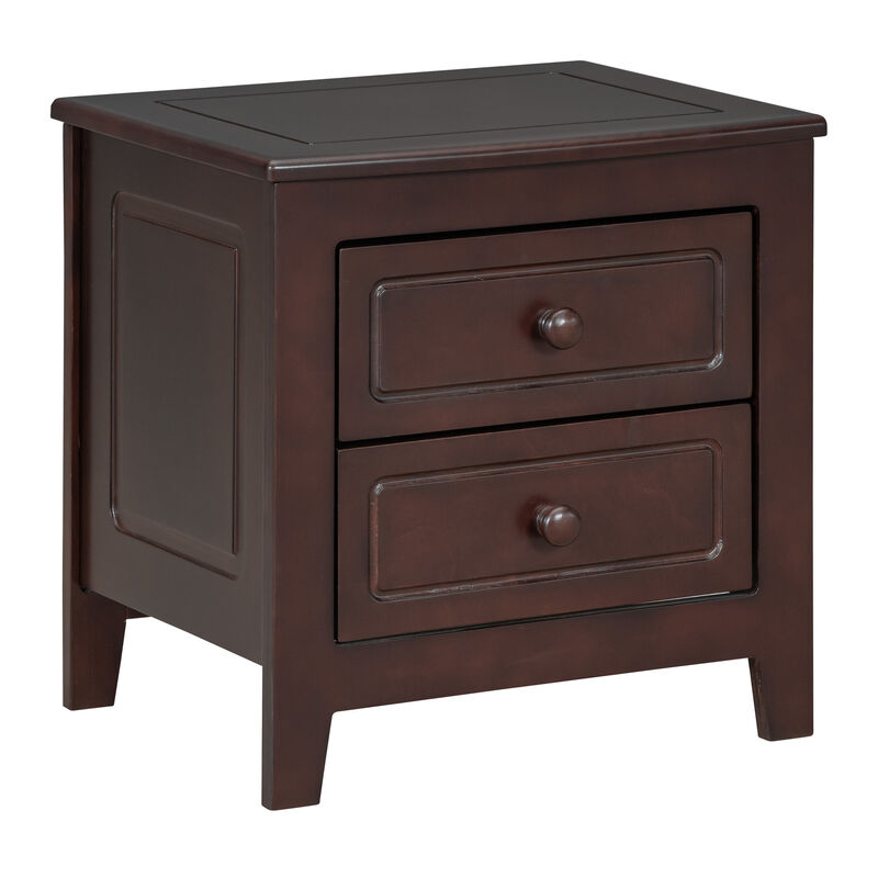 Merax Mid Century Retro 2-Drawer Nightstand