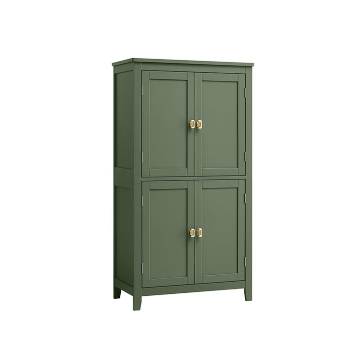 Versatile Bathroom Floor Storage Cabinet with Adjustable Shelves and Stylish Finish