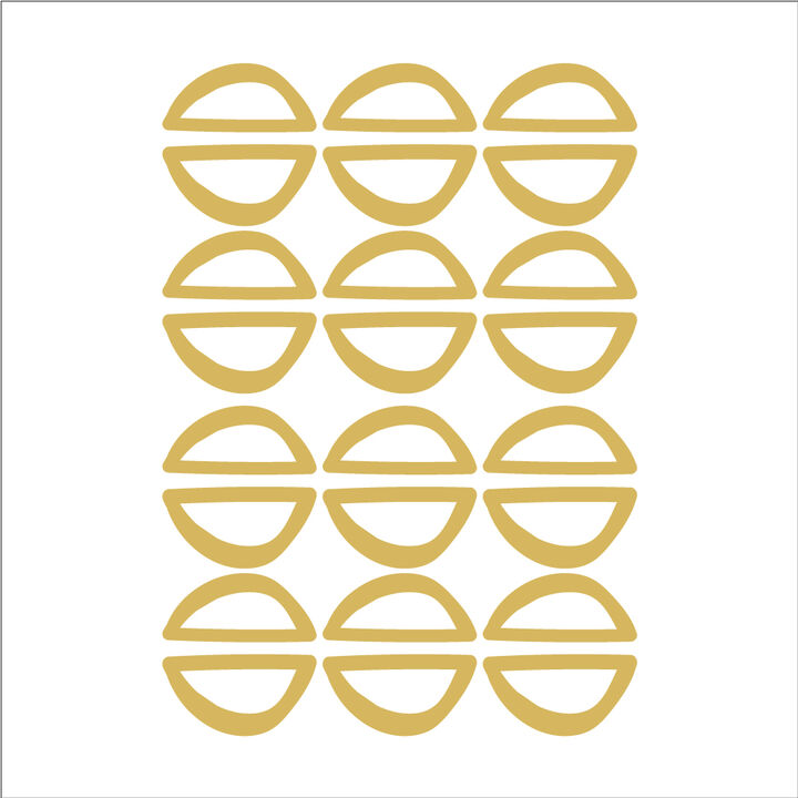 Half Circle Outline - Yellow