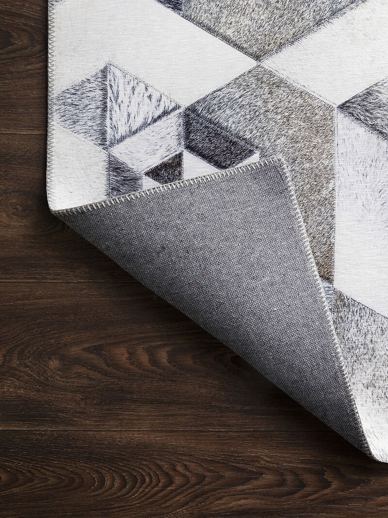 Maddox MAD03 Grey/Ivory 3'6" x 5'6" Rug