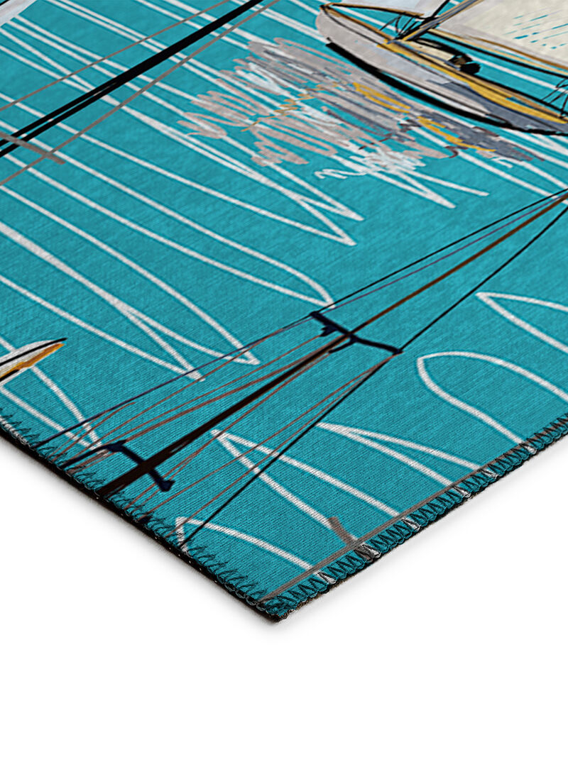 Harbor HA8 Teal 10' x 14' Rug