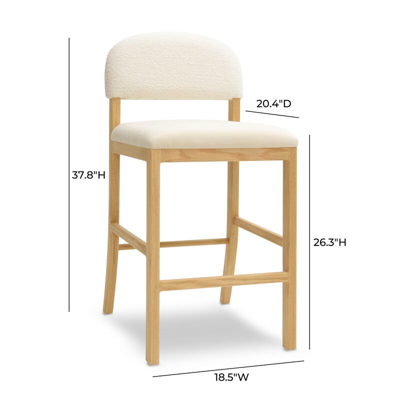Calla Cognac Performance Velvet Counter Stool