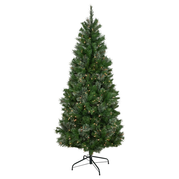 6.5' Pre-Lit Medium Mixed Cashmere Pine Artificial Christmas Tree - Clear Lights