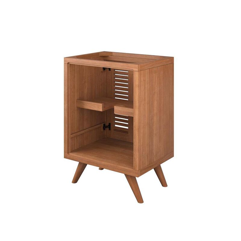 Modway Birdie 24 Teak Wood Bathroom Vanity Cabinet (Sink Basin Not Included)