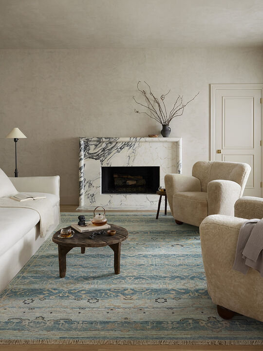 Dominic DOM04 Sky/Natural 5'6" x 8'6" Rug