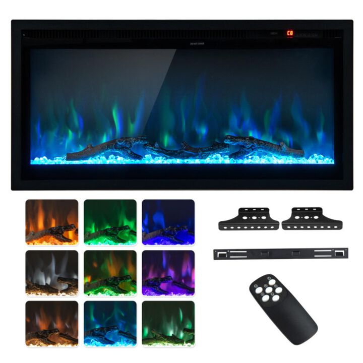 Hivvago Electric Fireplace in-Wall Recessed with Remote Control and Adjustable Color and Brightness Hivvago Electric Fireplace in-Wall Recessed with Remote Control and Adjustable Color and Brightness