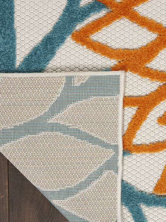 Aloha ALH05 Turquoise/Multicolor 6' x 9' Rug
