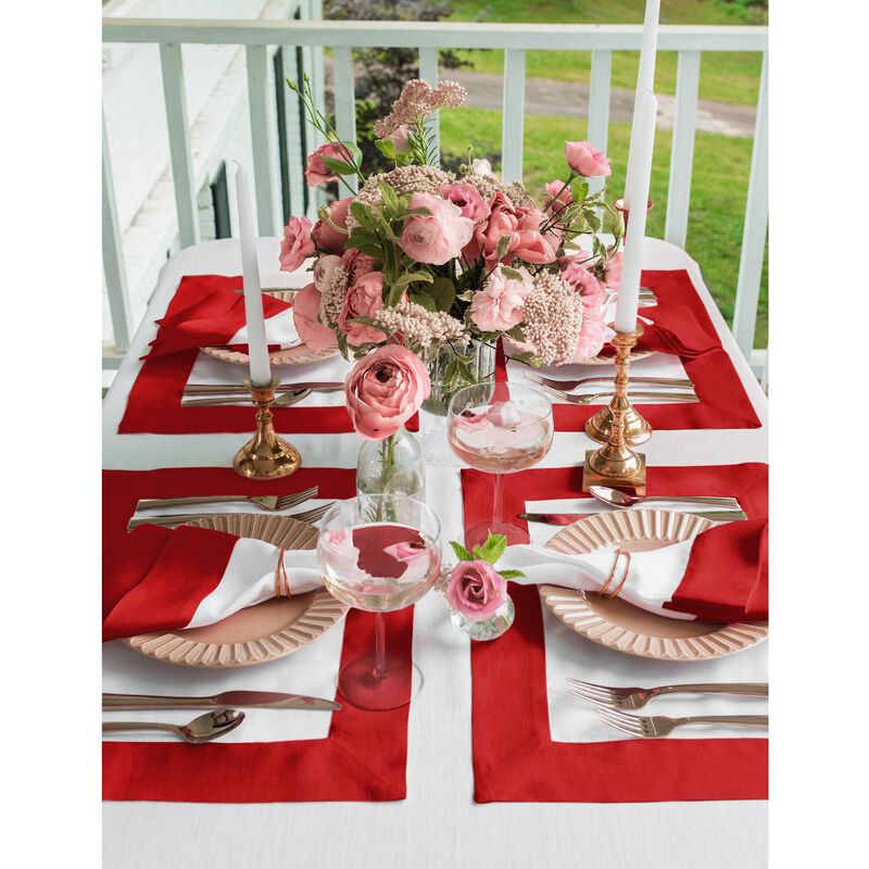 Solino Home 100% Pure Linen 14 x 19 Inch Placemats Set of 4 | Contempo