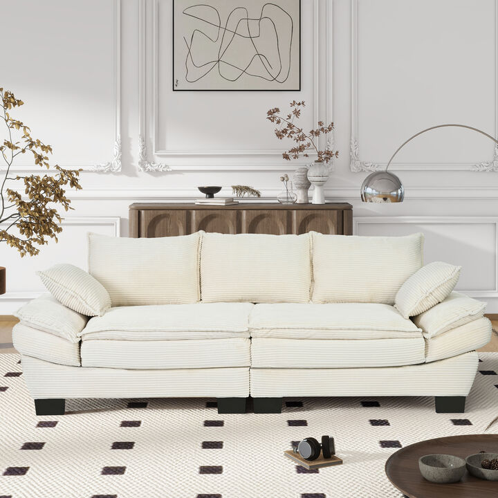 Merax Corduroy Fabric Sofa Couch
