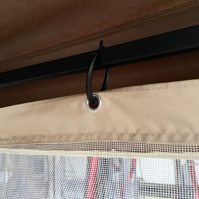 10x10 FT Gazebo Replacement Mosquito Netting With Zippers, 4-Side Mesh Walls For Patio Gazebos