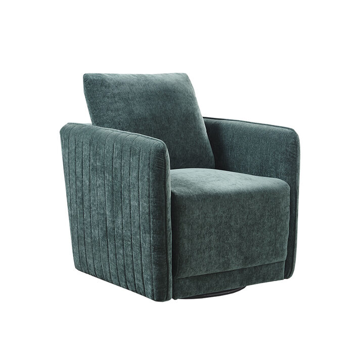 Gracie Mills Jaylah Upholstered 360° Swivel Chair