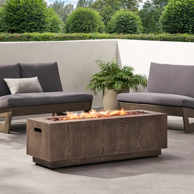 Streamdale Cozy Outdoor Propane Fire Pit, 50,000 BTU, 48" W x 15" D x 15" H