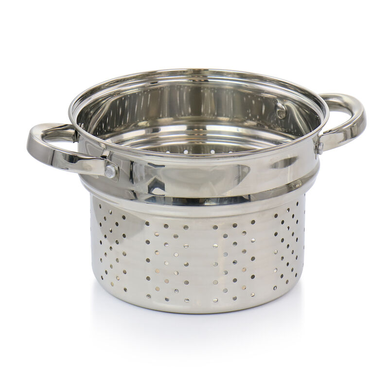 Oster Sangerfield 5 Quart Stainless Steel Pasta Pot with Steamer Insert and Basket