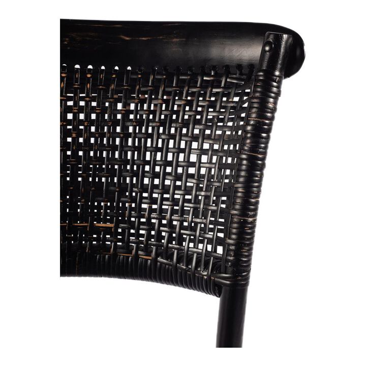 Moe's Home Collection Churchill Dining Chair Antique Black-Set Of Two