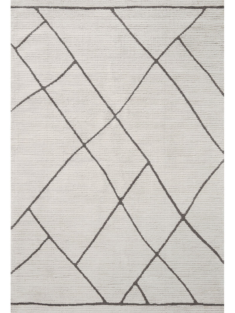 Logan LOG01 Ivory/Charcoal 3'6" x 5'6" Rug