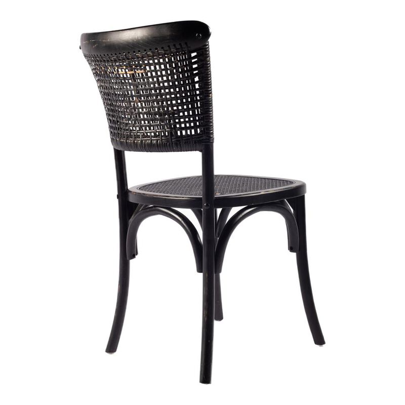 Moe's Home Collection Churchill Dining Chair Antique Black-Set Of Two