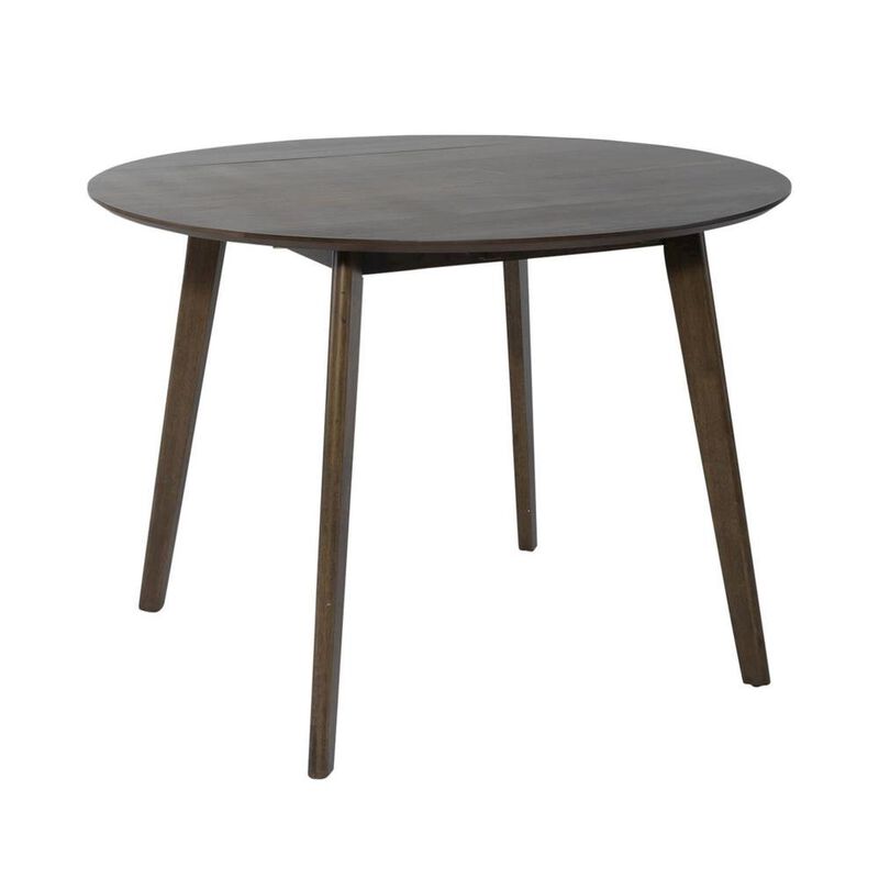 Starlight Canyon Home Round Dining Table with Drop Leaves – Small Round Kitchen Table in Brown