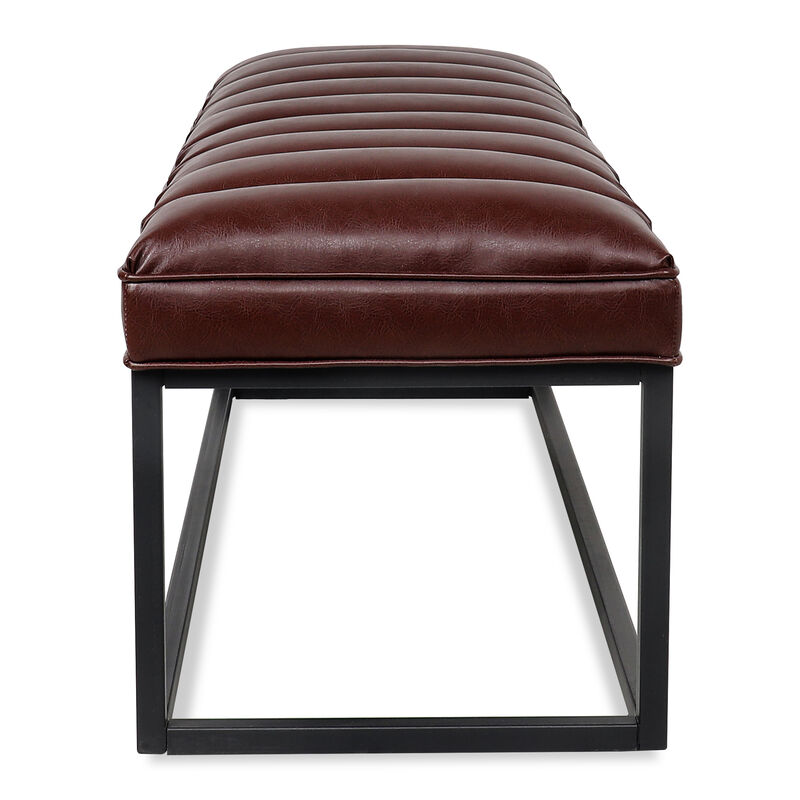 Metal Base Upholstered Bench For Bedroom For Entryway