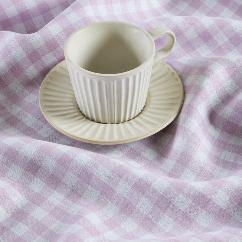 Solino Home 100% Pure Linen Tablecloth | Gingham Check for Spring and Easter