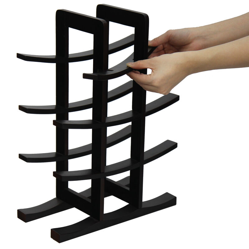 Oceanstar 12-Bottle Dark Espresso Bamboo Wine Rack
