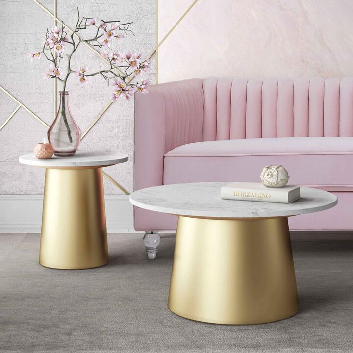 TOV Furniture Bleeker Marble Side Table