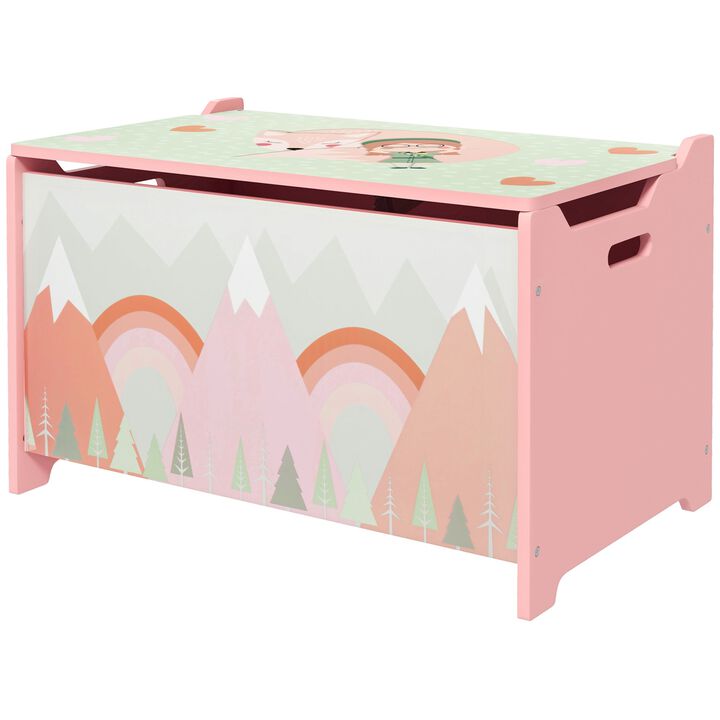 Pink Kids Toy Chest: Sleek Design, Spacious Storage Pink Kids Toy Chest: Sleek Design, Spacious Storage