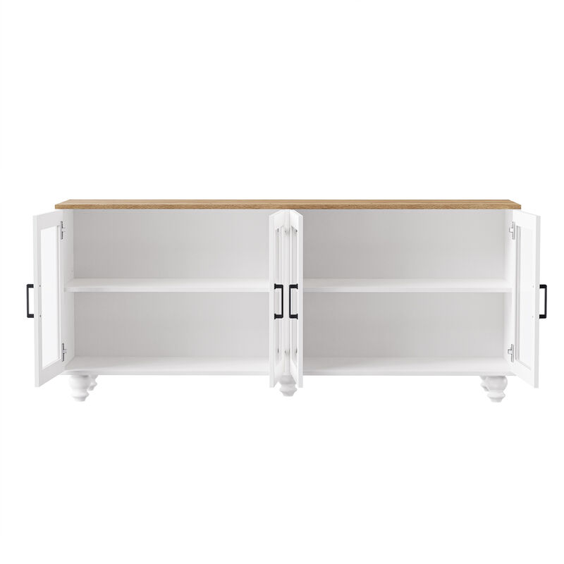 Merax Farmhouse TV Stand Versatile Sideboard Storage Cabinet