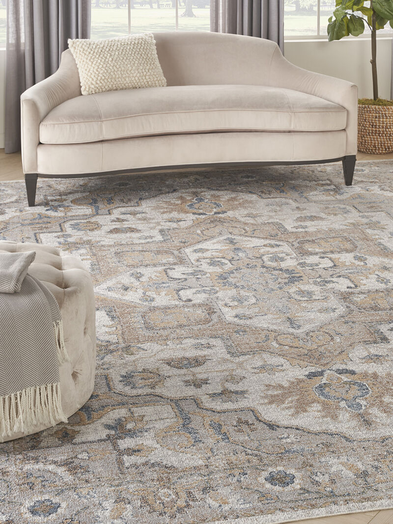 Astra Machine Washable ASW12 Silver/Gray 3'3" x 5' Rug