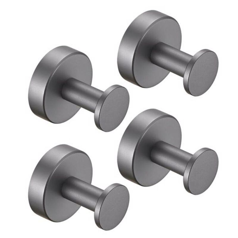 Round Base Wall-Mounted Coat Hook with Screws Sturdy Hanger for Entryway & Closet