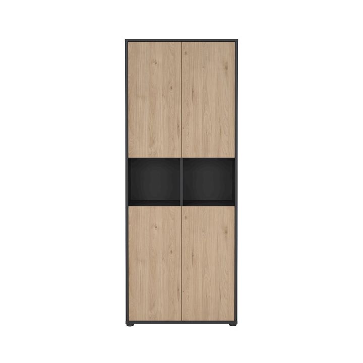 Tvilum 6 Shelf Boockase with 4 Doors, Home Office Storage
