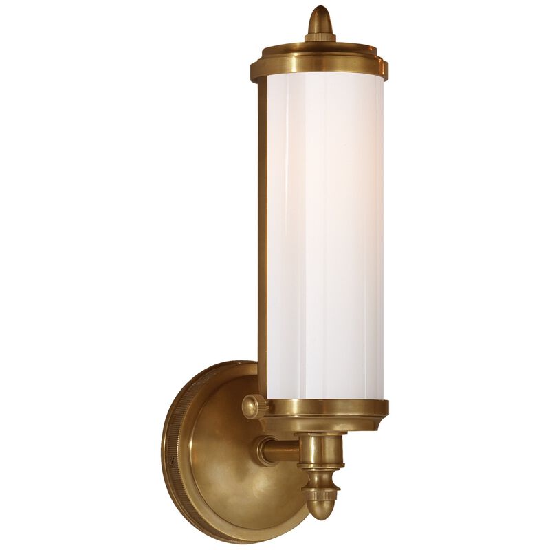 Merchant Single Bath Light in Antique Brass