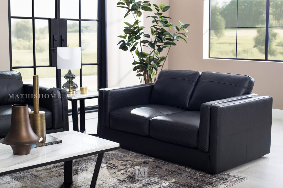 Amiata Leather Loveseat