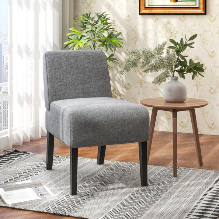 Hivvago Upholstered Living Room Chair with Rubber Wood Legs