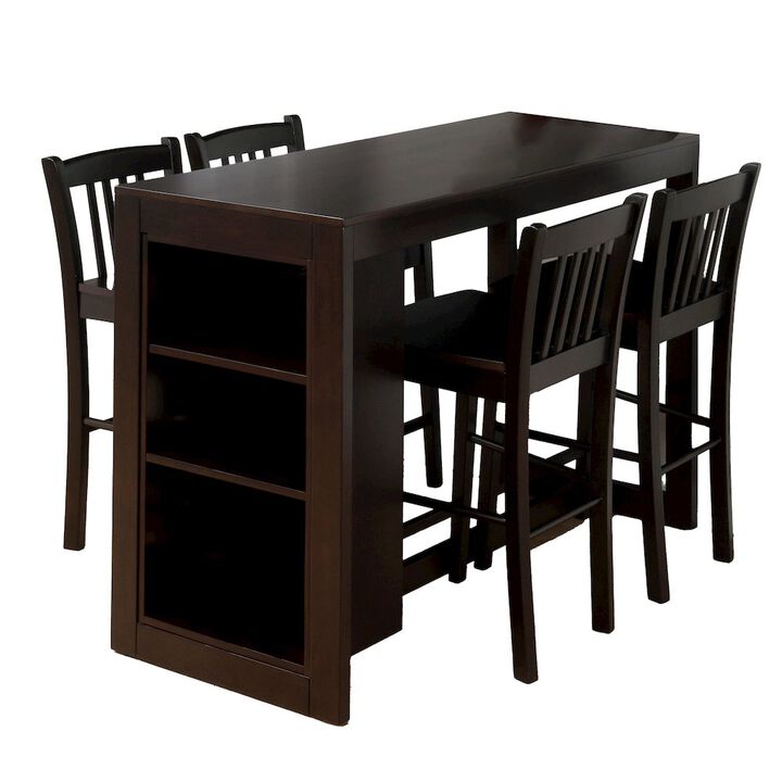 Jofran Tribeca Five Piece Counter Height 48 Contemporary Dining Set