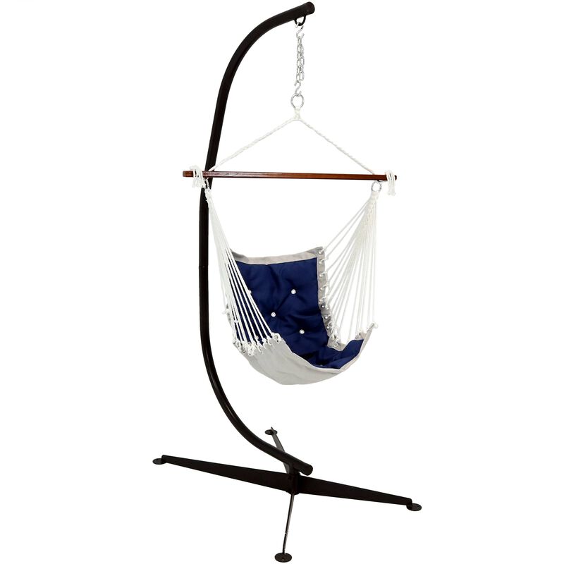 Sunnydaze Polyester Victoria Hammock Chair with Steel C-Stand