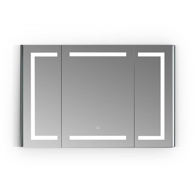 Altair Frameless Surface-Mount/Recessed LED Lighted Bathroom Medicine Cabinet