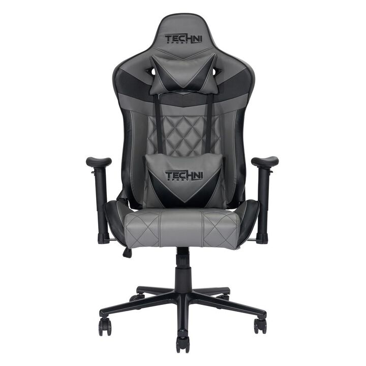 Techni Sport XL Ergonomic Gaming Chair, Grey Techni Sport XL Ergonomic Gaming Chair, Grey