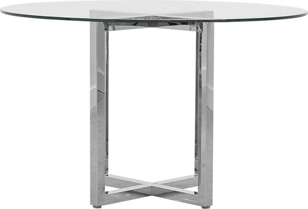 Modus Furniture International|Modus Direct Ship|Amalfi 54 Rd Ctr Tbl - Gls/chr|Dining Round Table