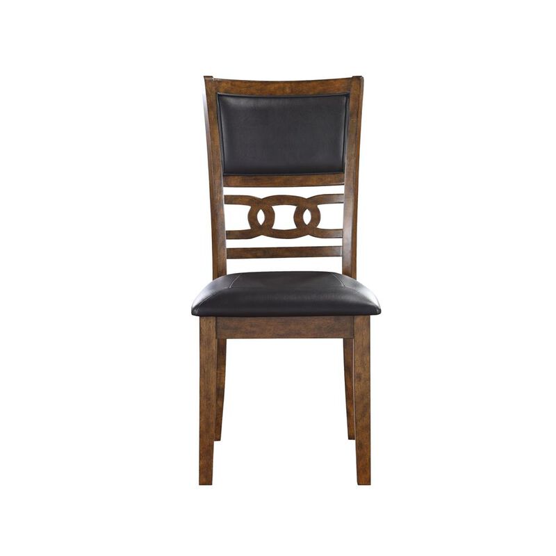 New Classic Furniture Gia Brown Wood Dining Chair with PU Seat (Set of 4)