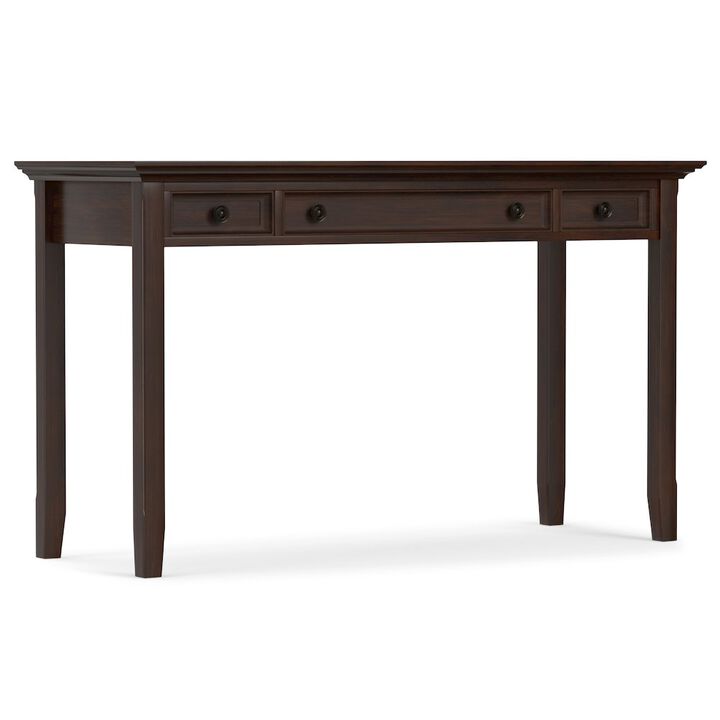 Simpli Home Amherst Solid Wood Desk In Russet Brown