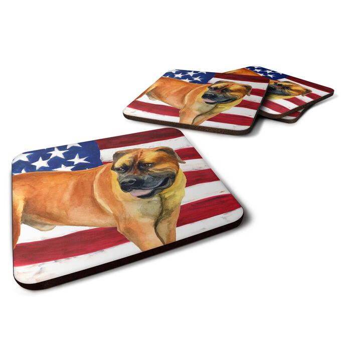 Caroline's Treasures Boerboel Mastiff Patriotic Decorative coasters, Multicolor